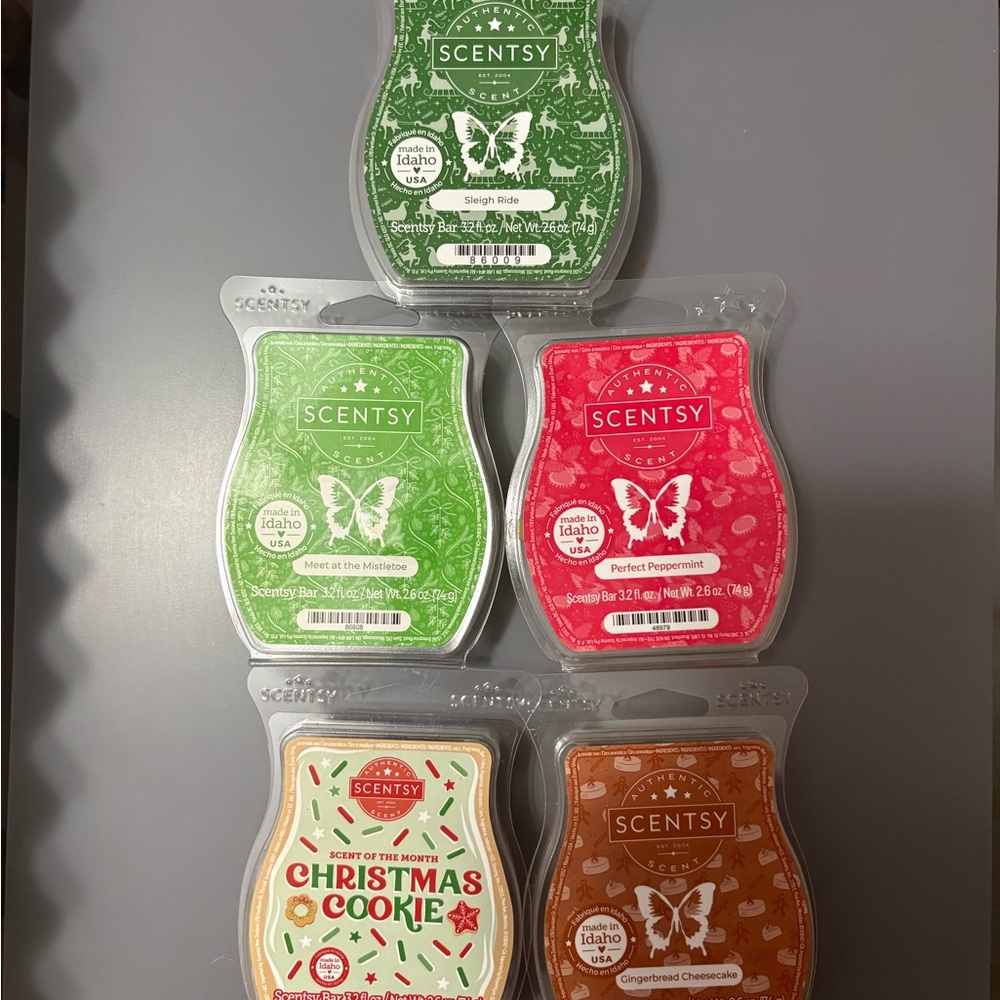 Scentsy Wax Melts Collection - Green, Red, Brown